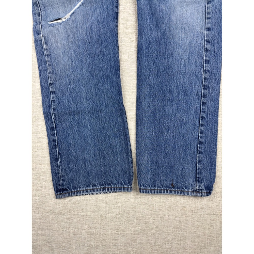 Vintage Levis‎ 501 Mens 38x34 Jeans Grungy Grain Light Washed denim Faded Pants - Picture 3 of 12